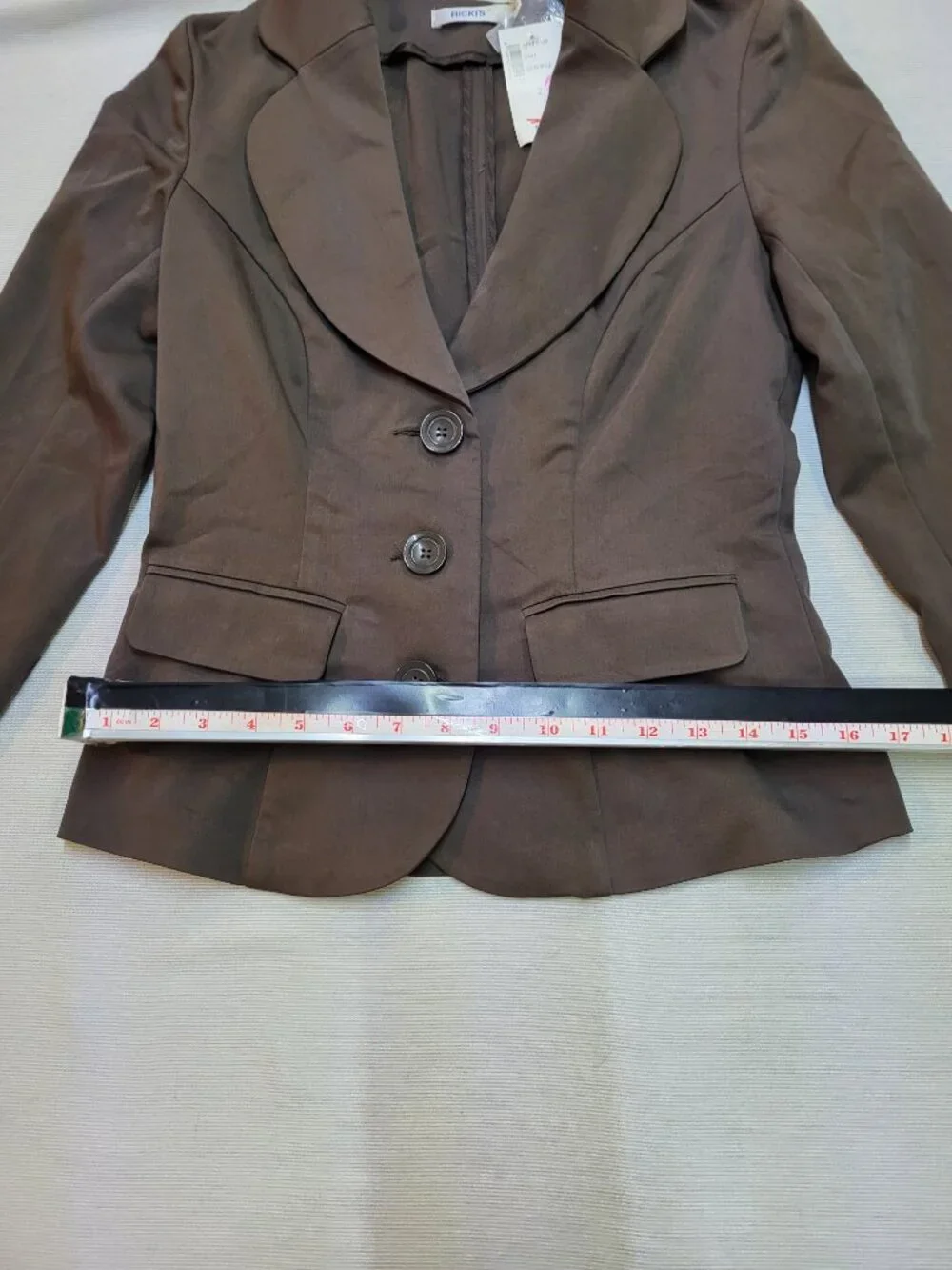 Ricki's Women's Blazer Size 2 Brown Fitted Career Jacket New With Tags Office - Picture 7 of 13
